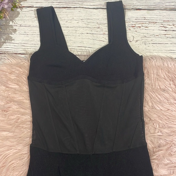 Zara knit midi dress with corset mesh insert - Picture 10 of 12